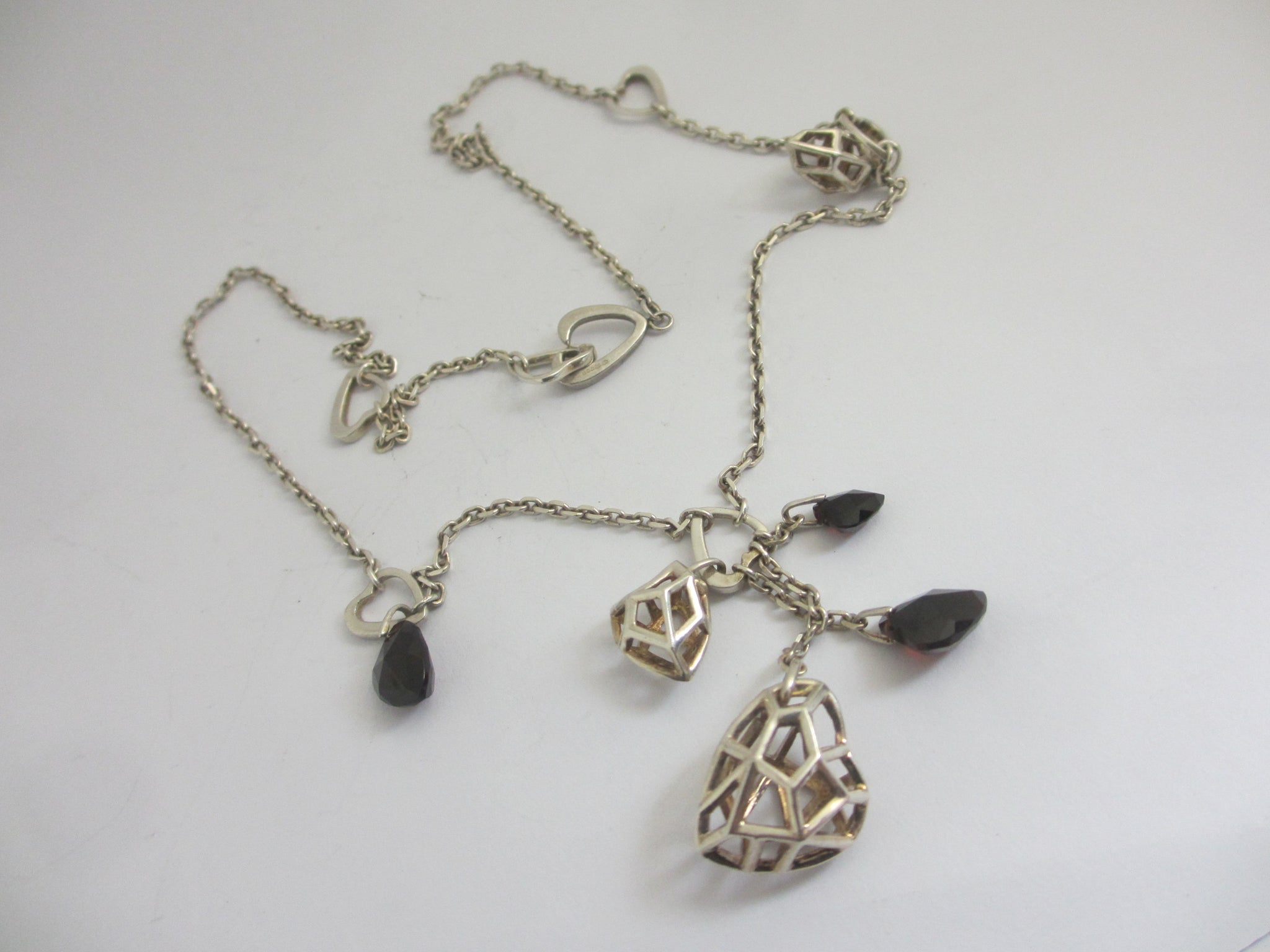 Dangling Heart Sterling Silver Pendant Necklace Links of London Vintage