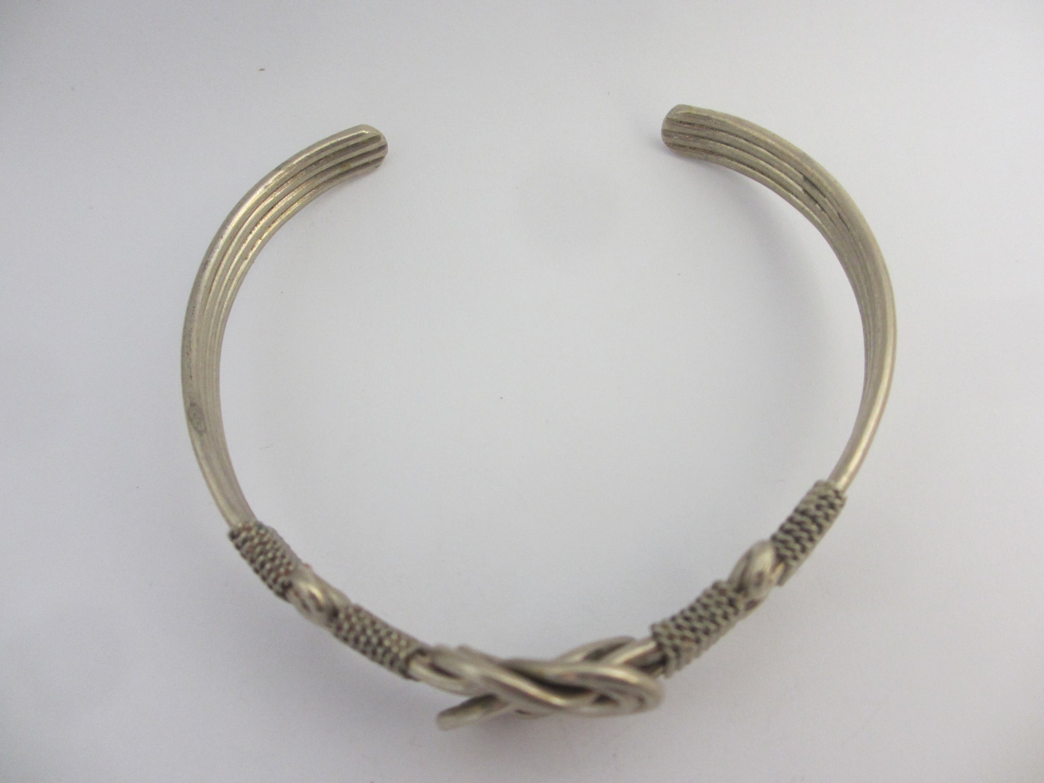 Lovers Knot Stering Silver Bangle Bracelet Vintage