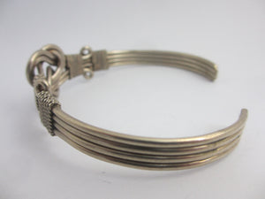 Lovers Knot Stering Silver Bangle Bracelet Vintage