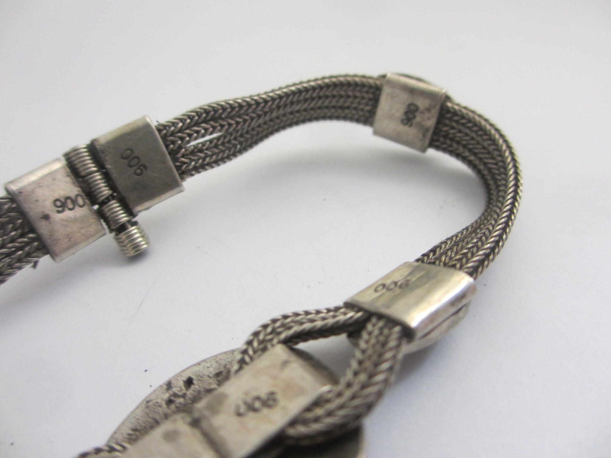Niello Silver Bracelet Vintage Art Deco c1920
