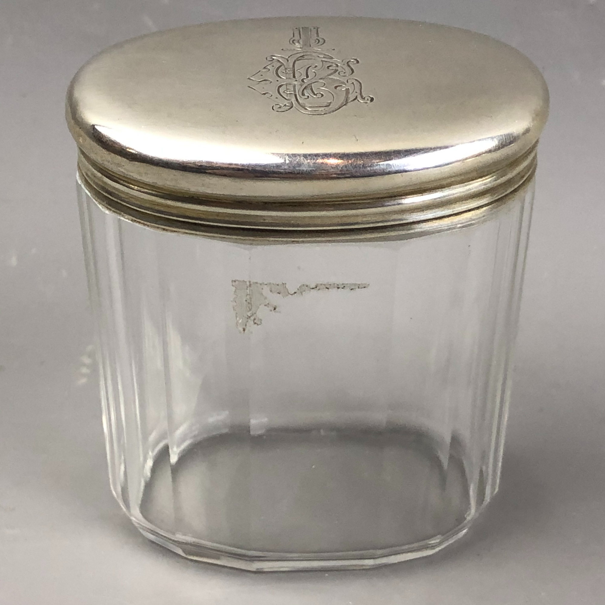 Oval-Sterling-Silver-Top-Cut-Glass-Dressing-Table-Pot-London-Victorian-c1888