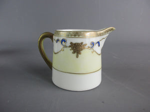 A Japanese Kinjo Bone China Cups, Saucers, Milk Jug & Sugar Bowl Set Vintage C early 20th Century