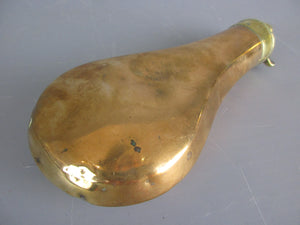 Brass Powder Flask with Dog Image Antique