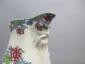 Copeland Polychrome Mask Face Jug Antique c1890 Victorian