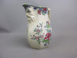 Copeland Polychrome Mask Face Jug Antique c1890 Victorian