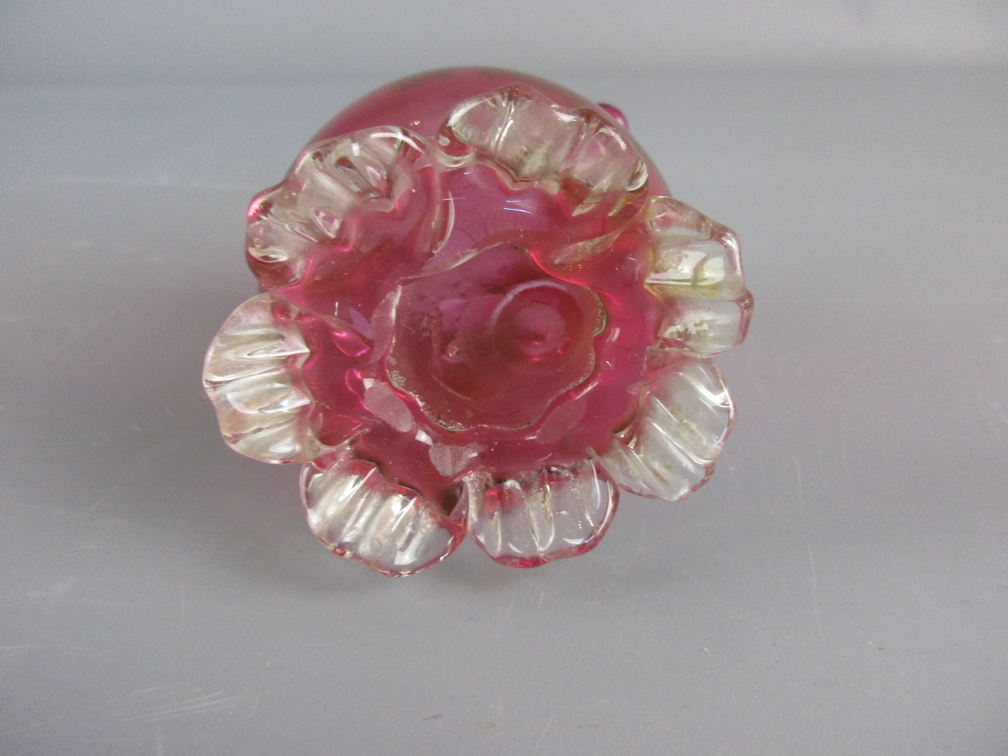 Cranberry Glass Victorian Jug Antique 19th century