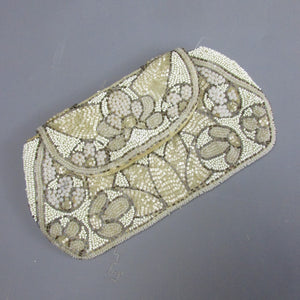 Glass Bead Evening Clutch Bag Vintage c1920