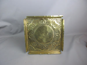 Arts & Crafts Brass Tray With Dragon Details Antique Victorian c1880