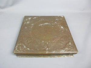 Arts & Crafts Brass Tray With Dragon Details Antique Victorian c1880