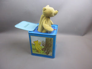 Schylling Winnie The Pooh Tin Jack In The Box Toy Vintage c1990