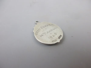 Sterling Silver Shield Design Medal Antique Birmingham 1923