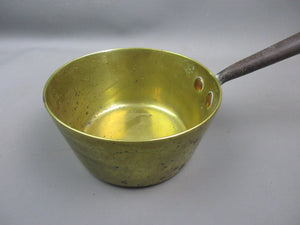 Cast Iron & Brass Cooking Saucepan Antique Victorian c1890