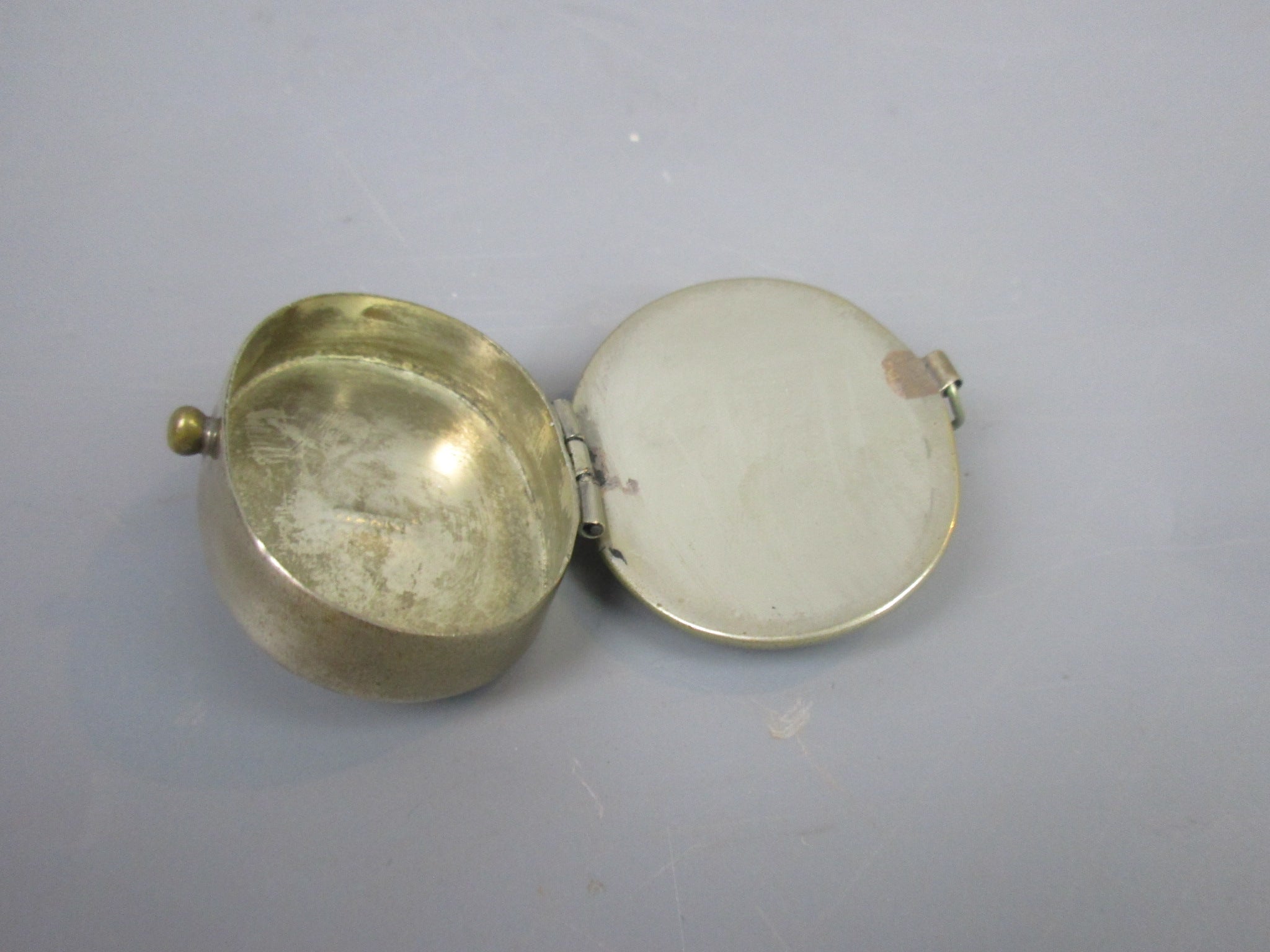 Mexican Sterling Silver & Abalone Pill Pot Vintage c1970