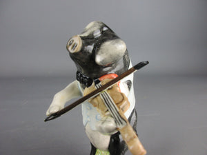 Beswick Ceramic Figurine Depicting Pig Violinist Vintage 1970