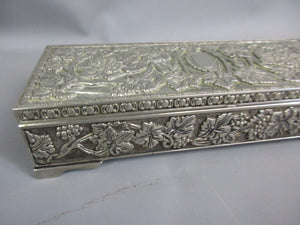 Italian Silver Plate Jewellery Box Vintage 20th Century