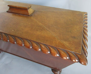 Quality Solid Mahogany & Lead Lined Cellarette Antique Victorian c1840