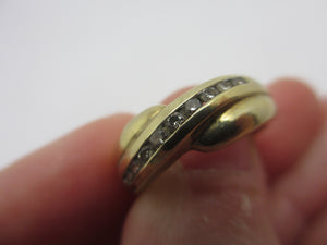 0.25cts Diamond in 9k Gold Ring Vintage c1980