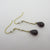 Garnet Tear Drop Seed Pearl 9k Gold Dangling Ear Pendant Earrings Vintage c1980