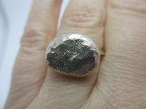 Sterling Silver Nugget Ring Vintage c1980