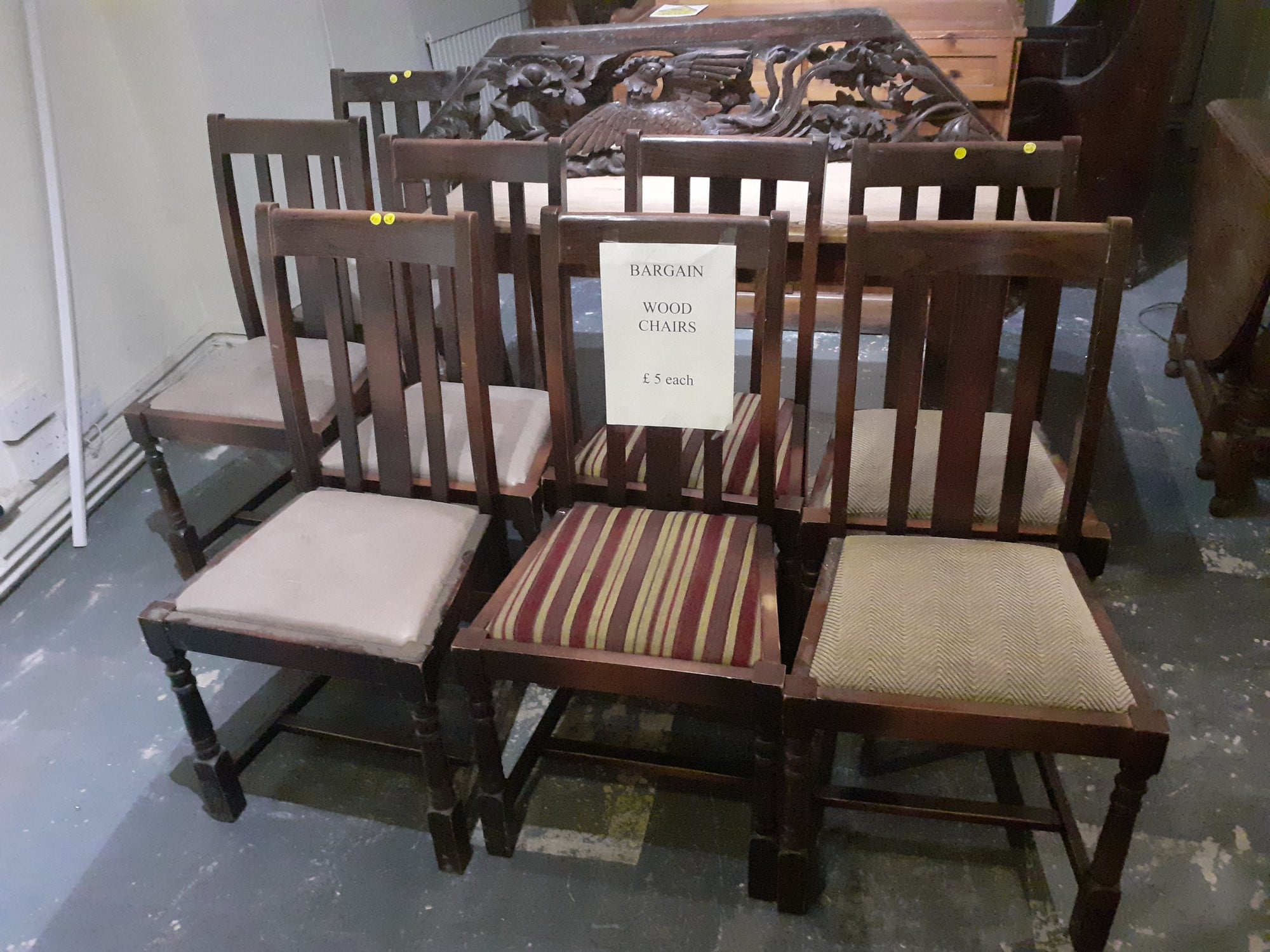 last few days of give away chairs £5 & £10 to make space for new dealer