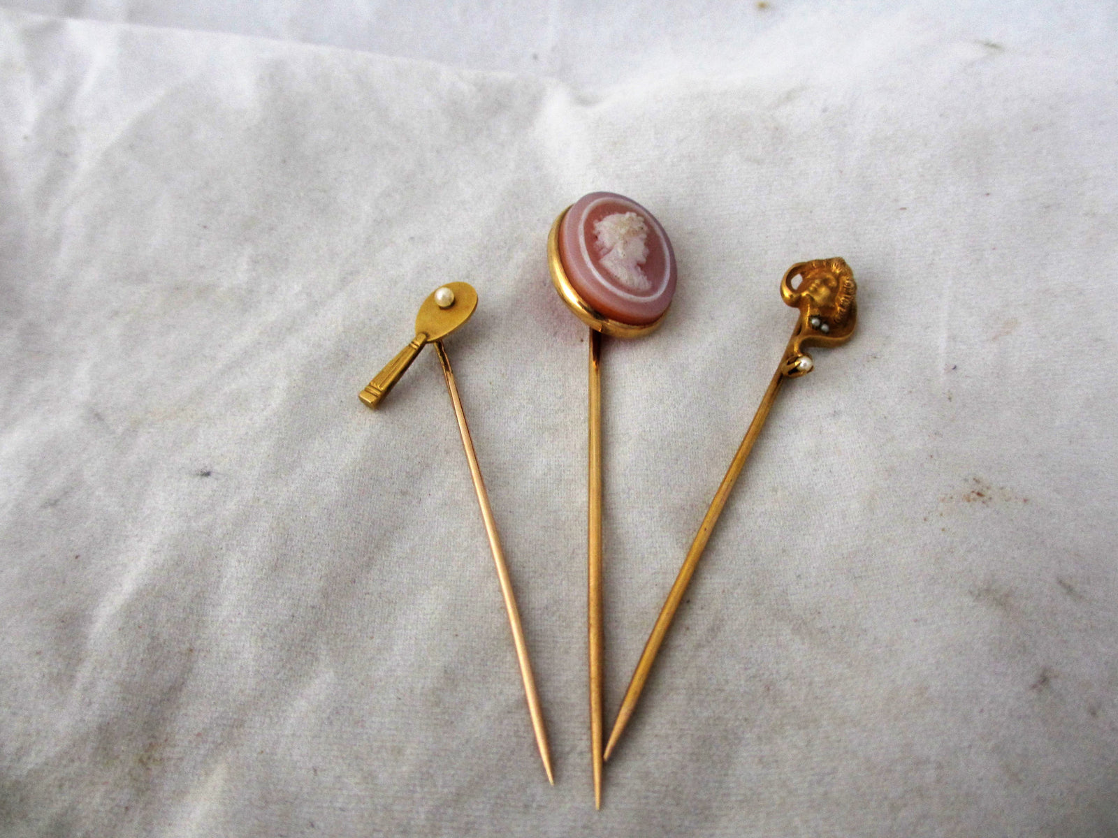 Antique Stock Pins or Stick Pins Top Banana Antiques