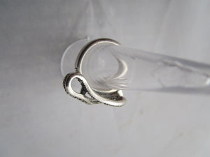 Sterling Silver And Marcasite Swirl Ring Vintage c1980