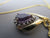 10K Amethyst Pendant On 9K Chain Necklace Vintage c1980