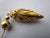 18k Gold Puffy Dangling Earrings Antique Victorian c1880