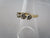 18k Yellow Gold And Diamond Trilogy Ring Vintage c1980