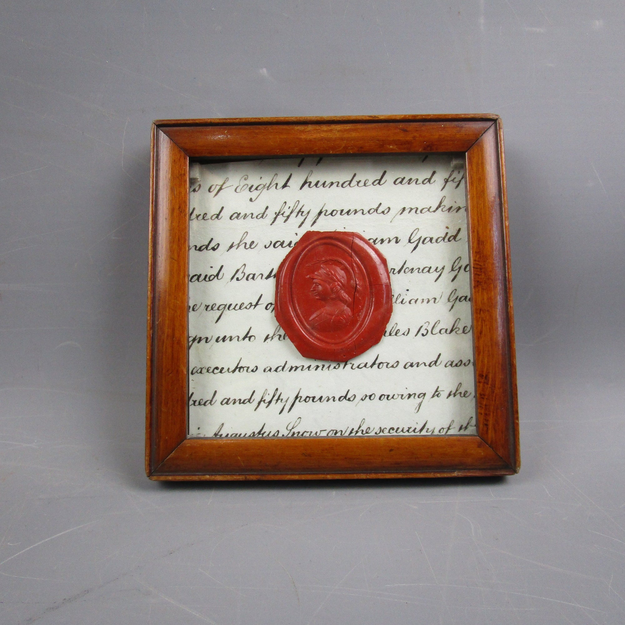 19th Century Wax Seal on Victorian Velum Indenture Antique c1860