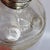 Sterling Silver Lidded Hand Blown Glass Dimple Pattern Desk Ink Well Antique Edwardian Circa 1906