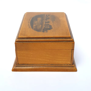 Scottish Mauchline Ware Carved Sycamore Box Sandringham Hotel Hunstanton Victorian Antique Circa 1890