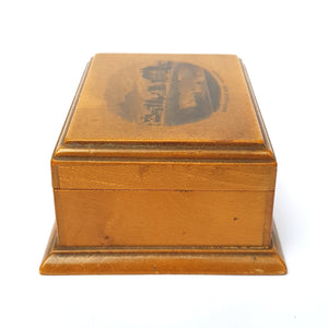 Scottish Mauchline Ware Carved Sycamore Box Sandringham Hotel Hunstanton Victorian Antique Circa 1890