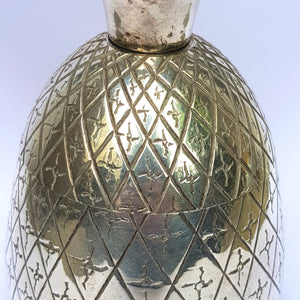 Silver Plated Novelty Pineapple Shaped Candle Stick Candle Holder Parks Of London Circa 1960's