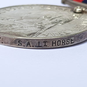 Rare Second Boer War Silver Struck Medal 22910 TPR  Pt Harvey South African Light Horse - Circa 1900