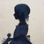 Superb Hand Drawn Ink And Gouache Silhouette Of A Girl With A Doll In Ornate Gilt Frame Early Victorian Circa 1850