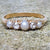 18k Gold Pearl And Diamond Eternity Ring Vintage c1980