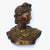 Bronze Bust Statue Figure Of A Roman Dignitary Antique Victorian Circa 1870