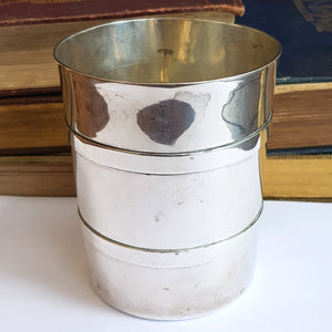 Sterling Silver Crested Cup Beaker Rare Antique Georgian London Circa 1766