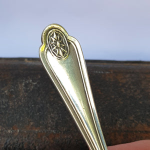 Sterling Silver Christening Spoon In Original Fitted Leather Case-Vintage Victorian Style London Circa 1930