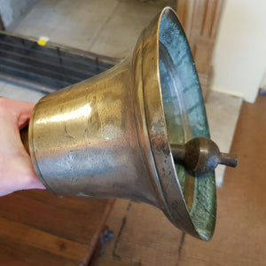 Rare Town Criers Huge Bronze Hand Bell Antique Victorian circa 1900