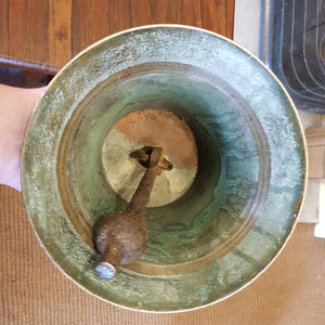 Rare Town Criers Huge Bronze Hand Bell Antique Victorian circa 1900