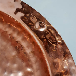 Quality Artisan Brazier Crafted Large Copper Plate Dish Charger Antique Victorian Circa 1900