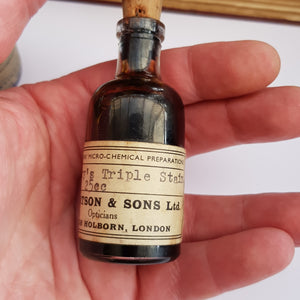 Rare Collection of x3 Laboratory / Chemist Bottles In Original Condition Antique Victorian circa 1900