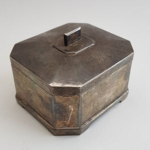 Rare Colonial Indian Sterling Silver Small Sized Tea Caddy Box Antique circa 1920