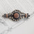 Ornate Sterling Silver And Rose Gold Paste Set Brooch Antique Victorian circa 1880