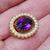 18k Gold Amethyst Seed Pearl Lace Pin Brooch Antique Edwardian circa 1905