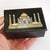 Superb Carved Slate Mother Of Pearl Inlaid Taj Mahal Souvenir Trinket Box Indian Vintage circa 1930