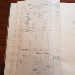 The Statistics Of Crime From 1801 to 1850 County Of Wiltshire Fisherton Gaol Antique Victorian Circa 1855