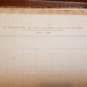 The Statistics Of Crime From 1801 to 1850 County Of Wiltshire Fisherton Gaol Antique Victorian Circa 1855